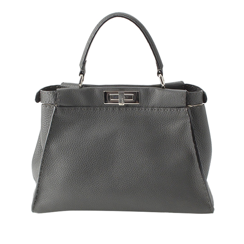 Medium Leather Selleria Peekaboo Iconic Satchel - Image 2