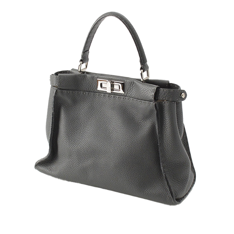 Medium Leather Selleria Peekaboo Iconic Satchel - Image 3