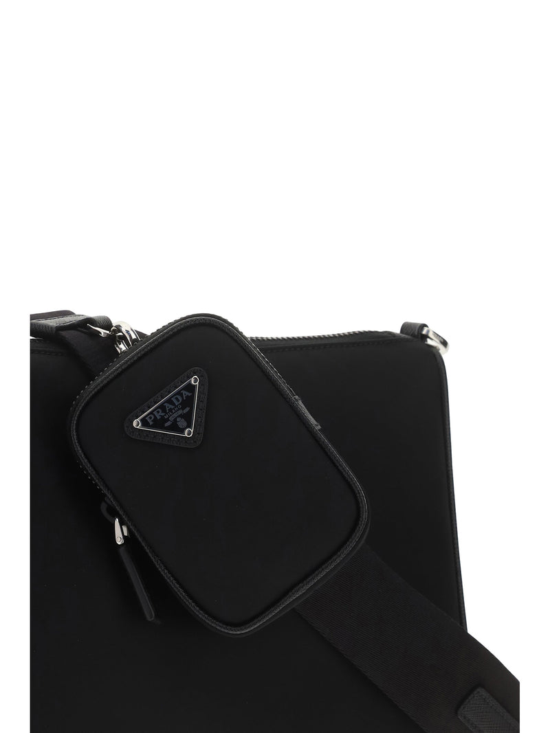 Prada Recycled Nylon Shoulder Bag — Black Polyamide