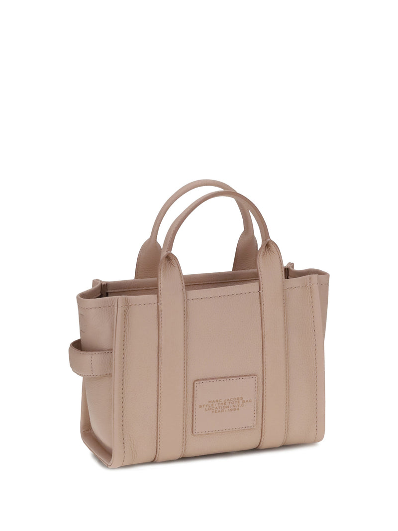Marc Jacobs Printed Monogram Grained Calf Leather Tote Bag — Rose