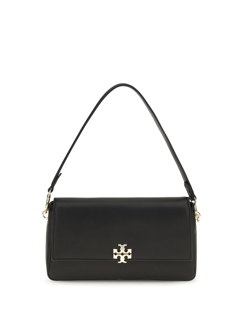 Tory Burch Charlie Shoulder Bag — Black Calf Leather