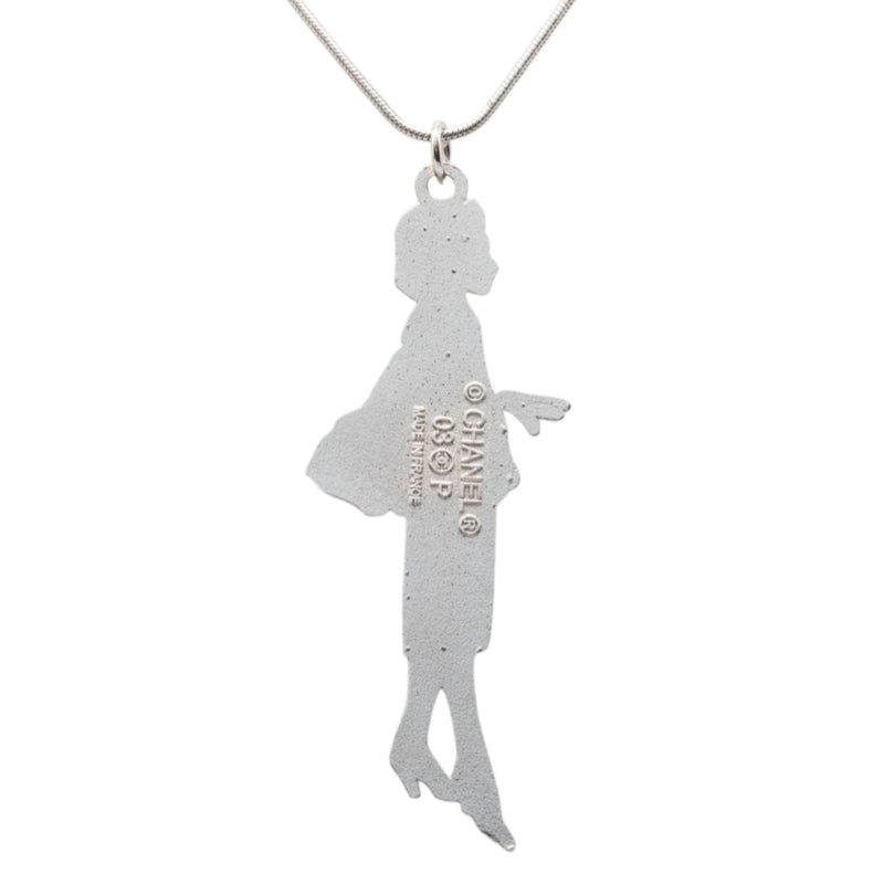Silver Plated Mademoiselle Pendant Necklace - Image 3