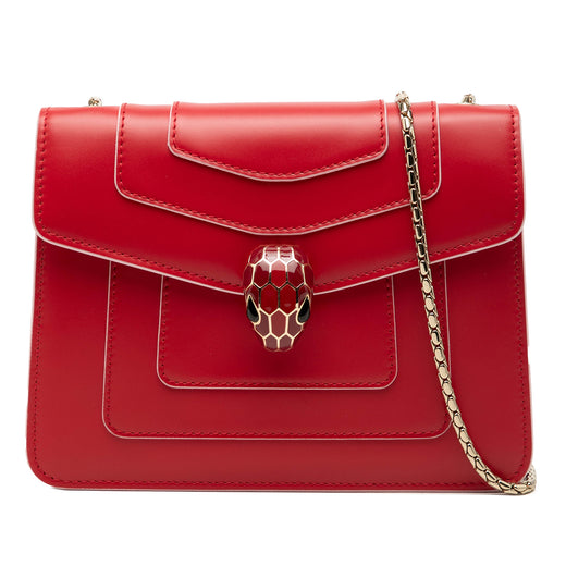Small Leather Square Serpenti Forever Chain Crossbody - Image 1
