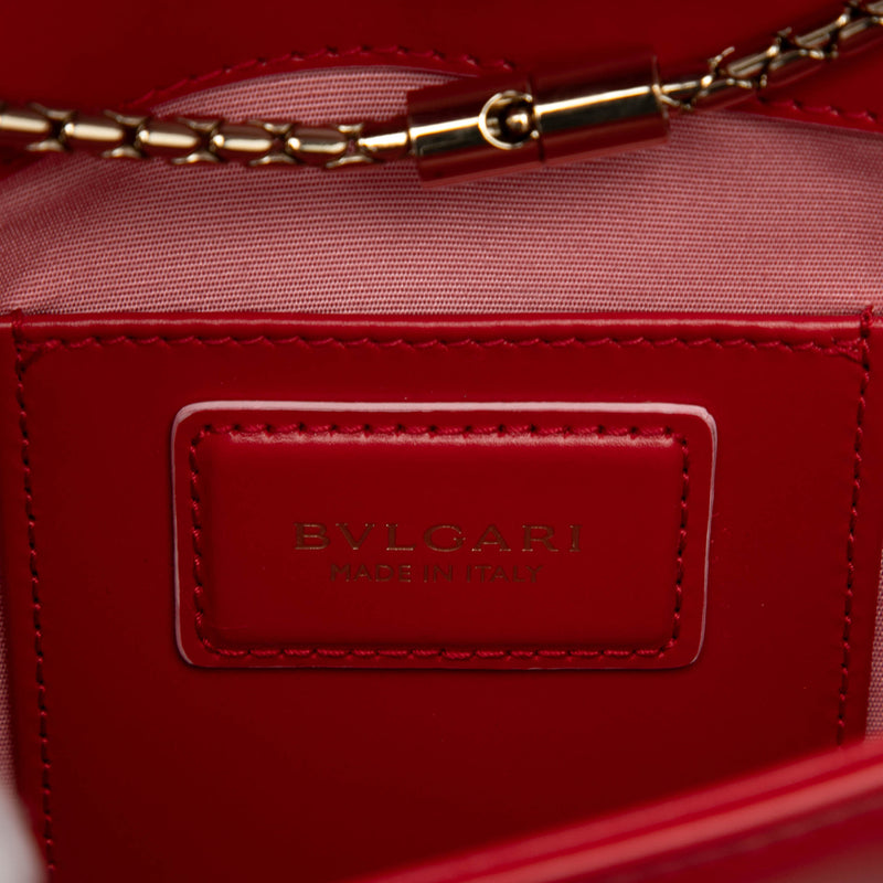 Small Leather Square Serpenti Forever Chain Crossbody - Image 5
