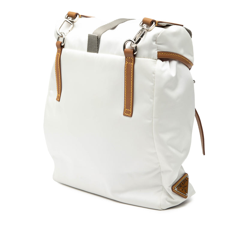 Saffiano Trimmed Tessuto Triple Buckle Messenger Bag - Image 2
