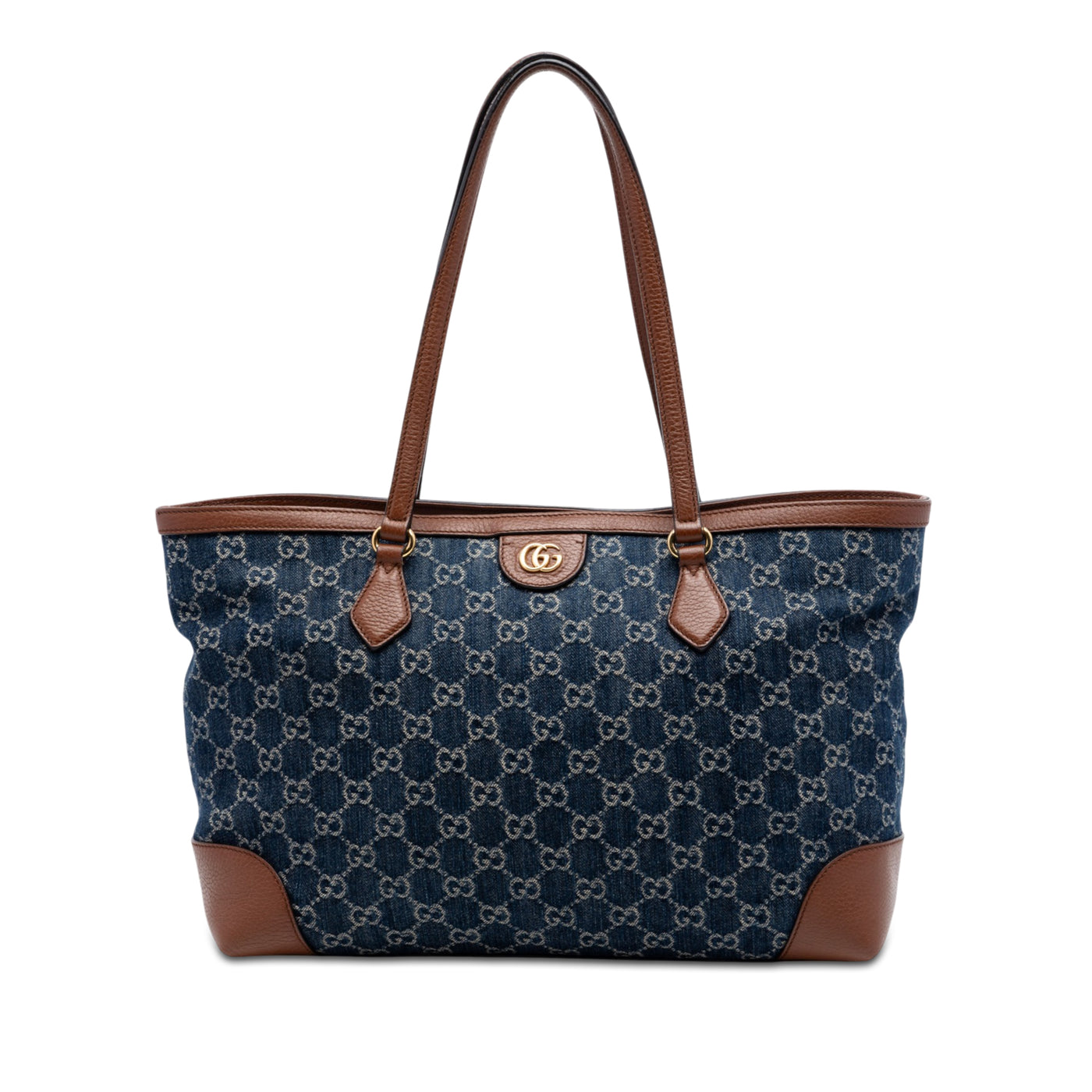 Medium GG Denim Ophidia Tote - Image 1