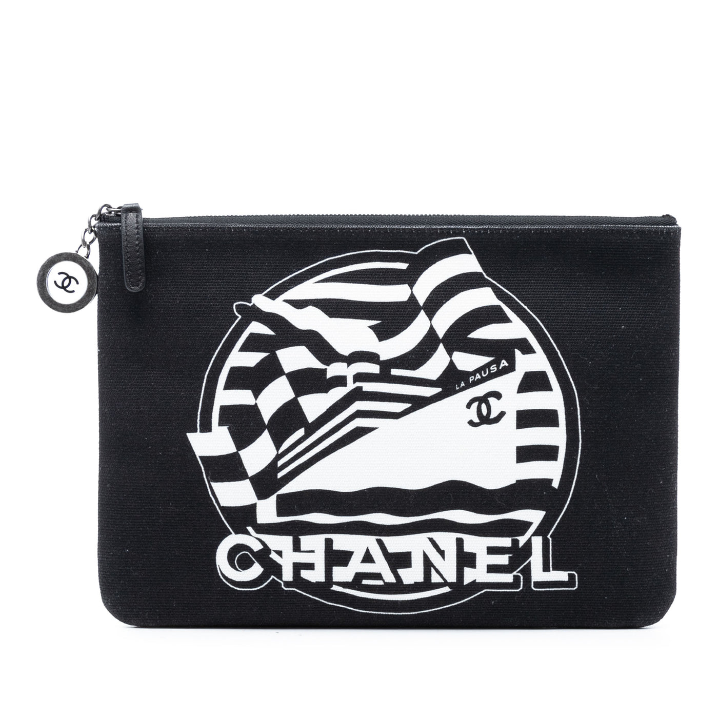 Medium Canvas La Pausa Zip O Case Clutch - Image 1