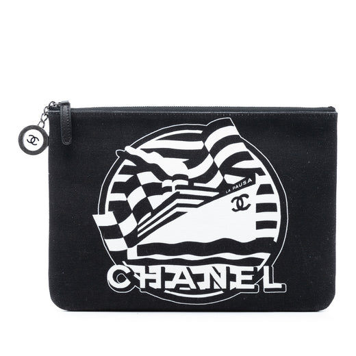 Medium Canvas La Pausa Zip O Case Clutch - Image 1
