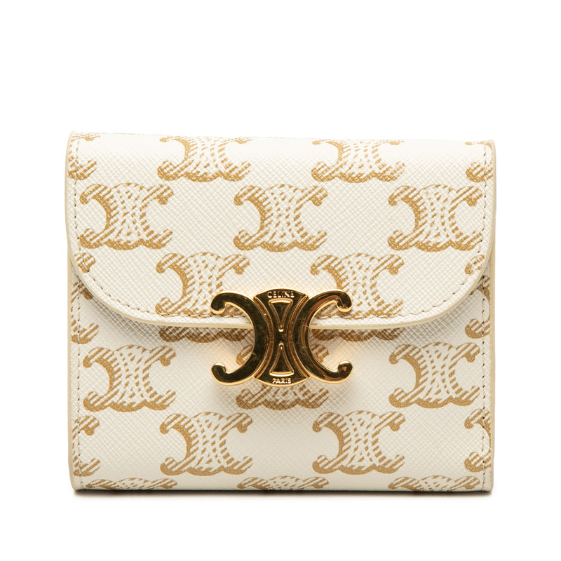 Triomphe Coated Canvas Triomphe Trifold Wallet