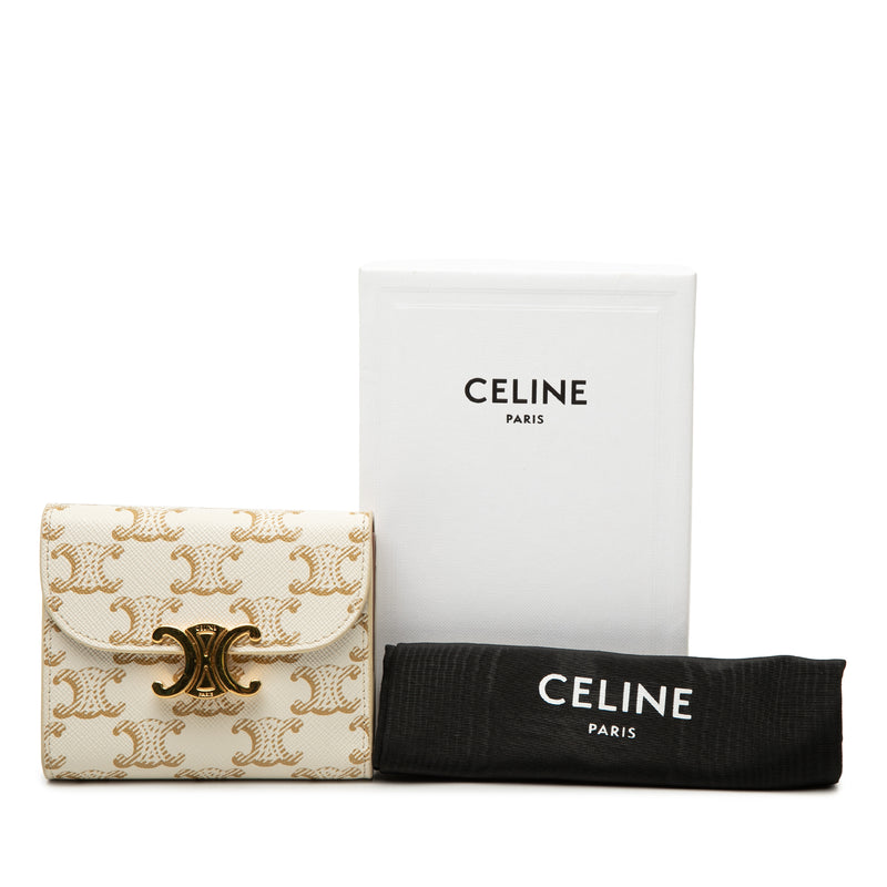 Triomphe Coated Canvas Triomphe Trifold Wallet - Image 9
