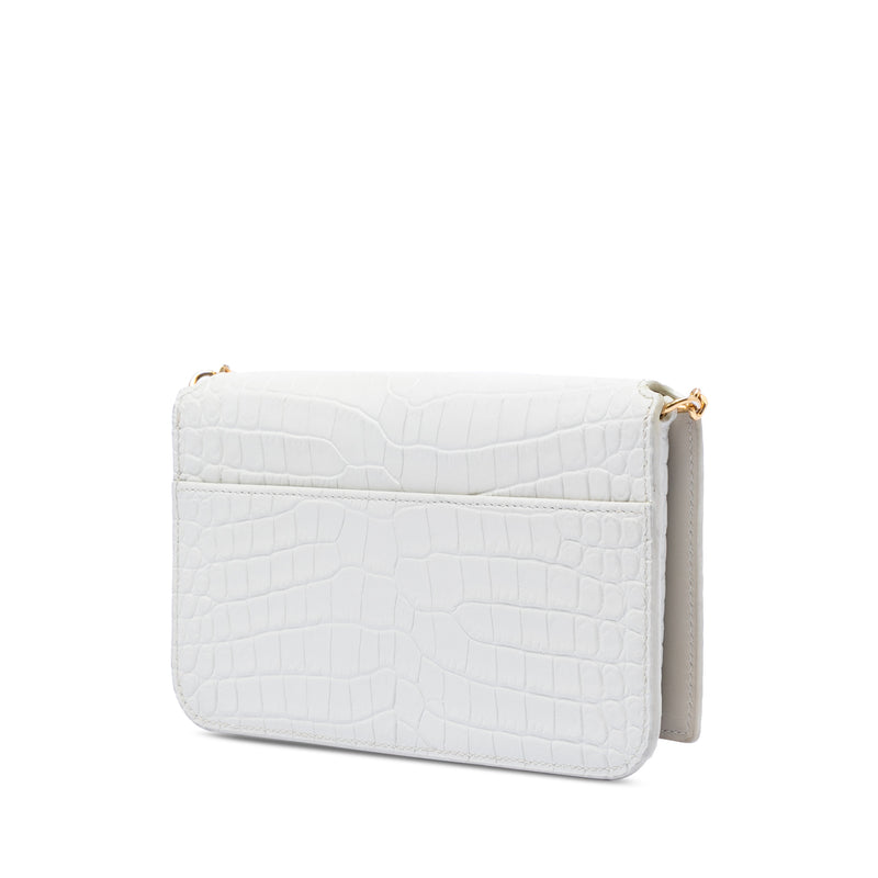 Croc Embossed Leather Monogram Cassandre Crossbody - Image 2