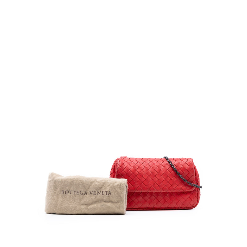 Mini Nappa Intrecciato Expandable Chain Flap Crossbody - Image 8