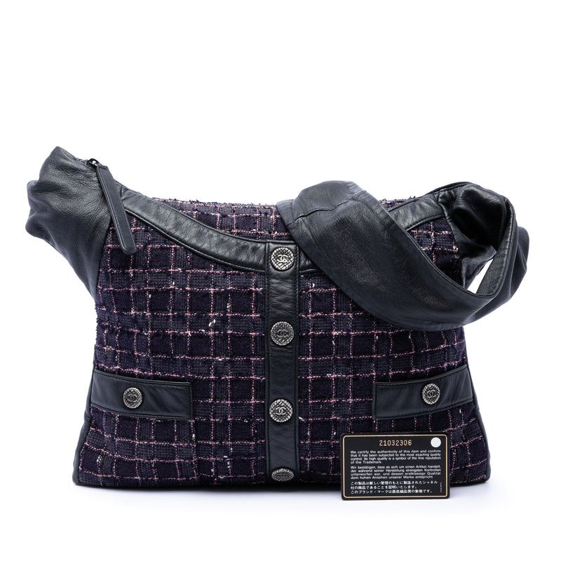 Medium Tweed and Lambskin Girl Bag - Image 7