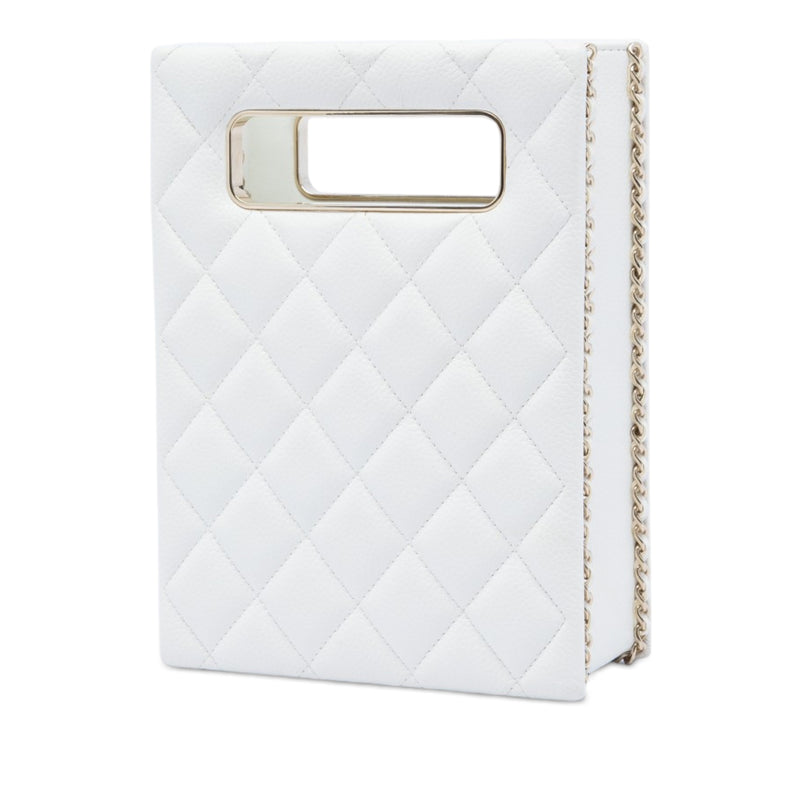 Mini Quilted Caviar Cut Out Evening Tote - Image 2