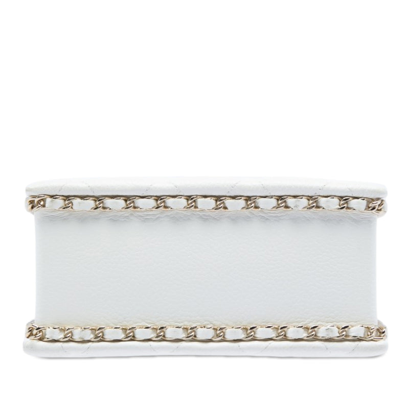 Mini Quilted Caviar Cut Out Evening Tote - Image 3