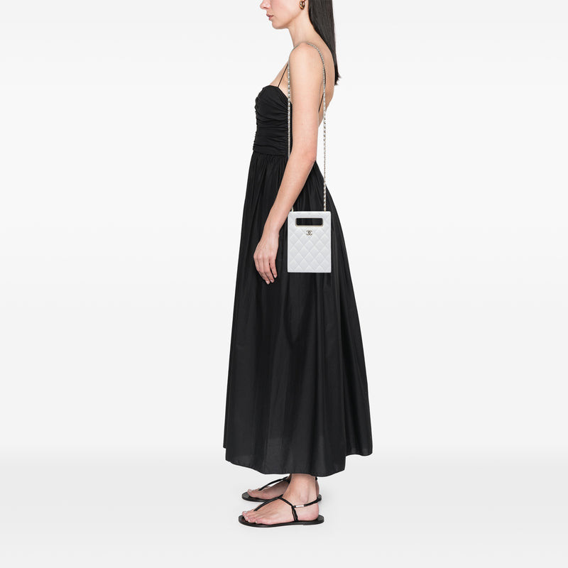 Mini Quilted Caviar Cut Out Evening Tote - Image 5