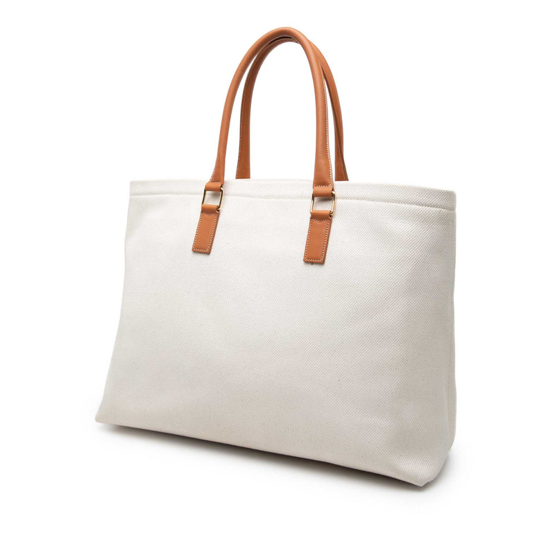 Small Canvas Logo Print Horizontal Cabas Tote - Image 2