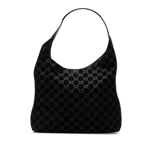 GG Suede Metal Handle Shoulder Bag - Image 1