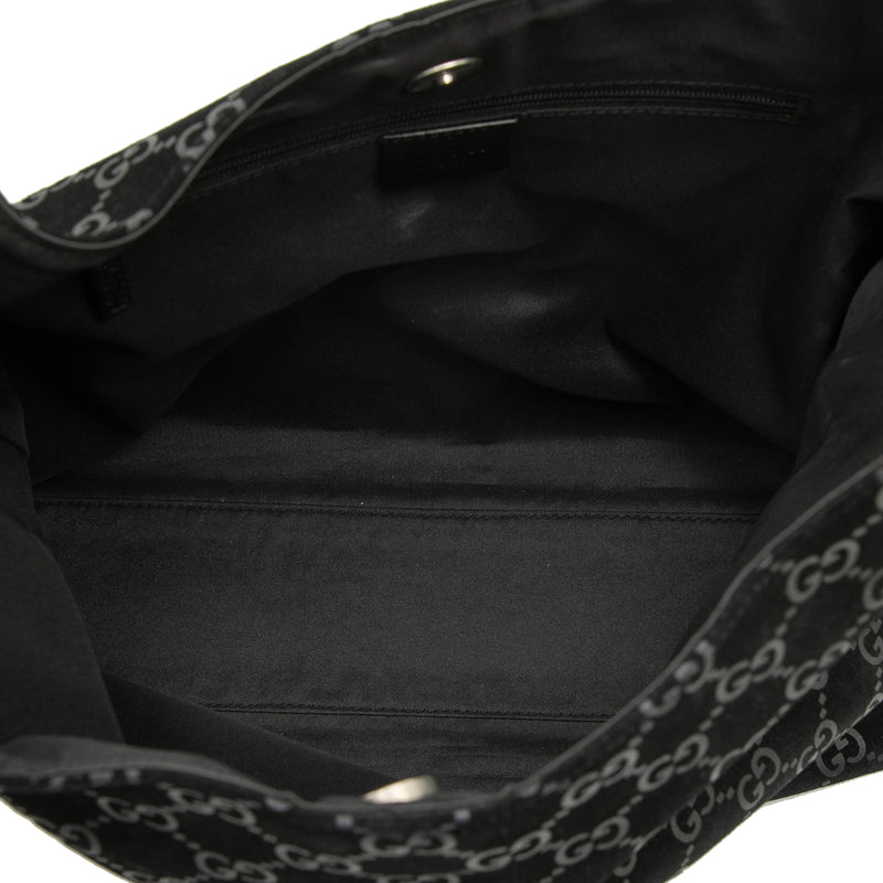 GG Suede Metal Handle Shoulder Bag - Image 4
