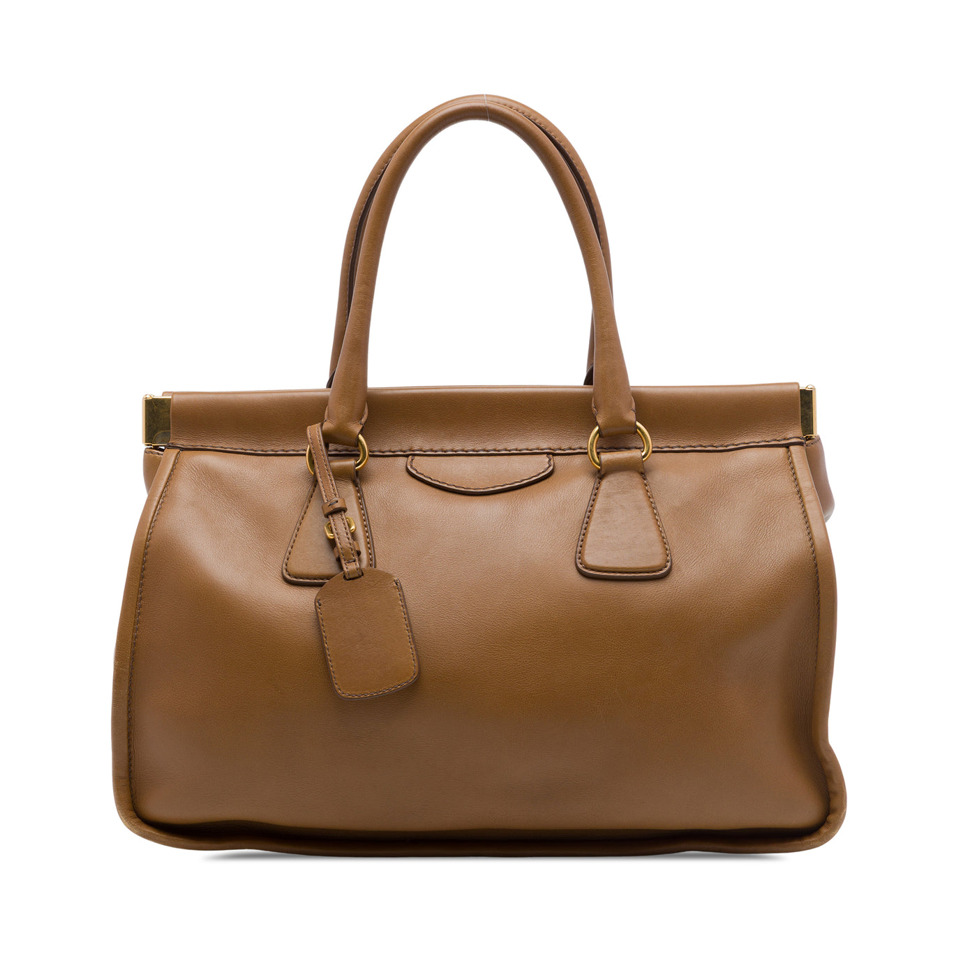 City Calf Frame Top Handle Tote - Image 1