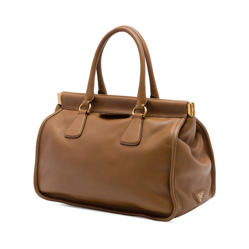 City Calf Frame Top Handle Tote - Image 2