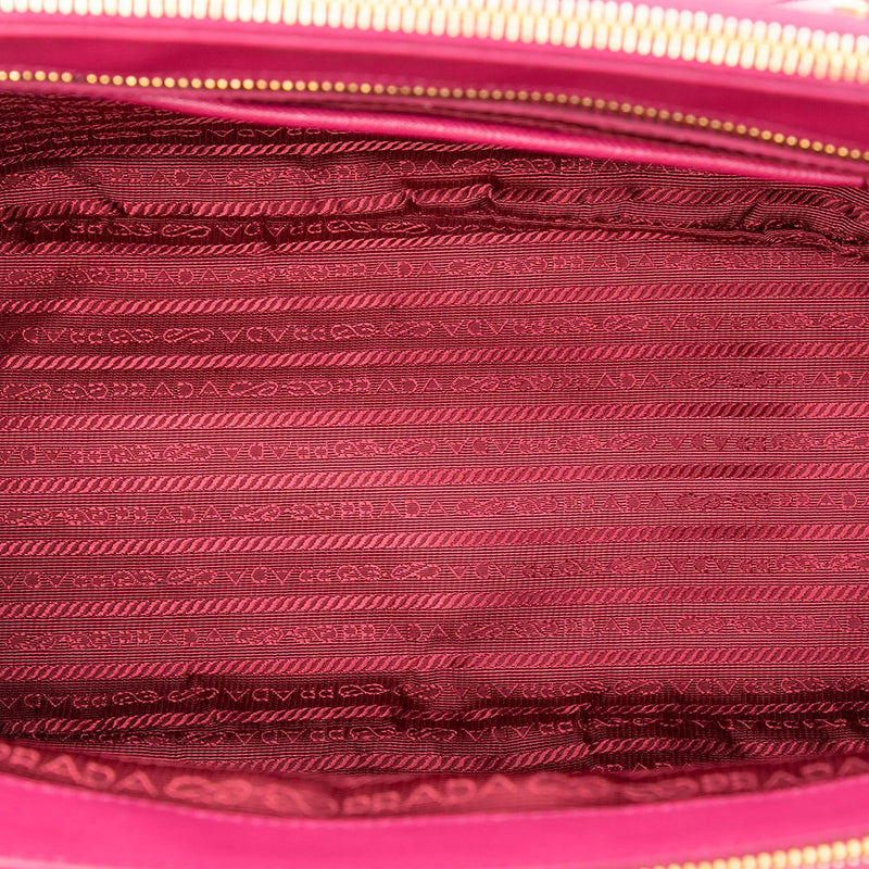 Medium Saffiano Lux Galleria Double Zip Satchel - Image 4