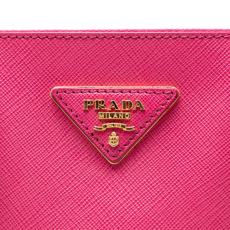 Medium Saffiano Lux Galleria Double Zip Satchel - Image 5