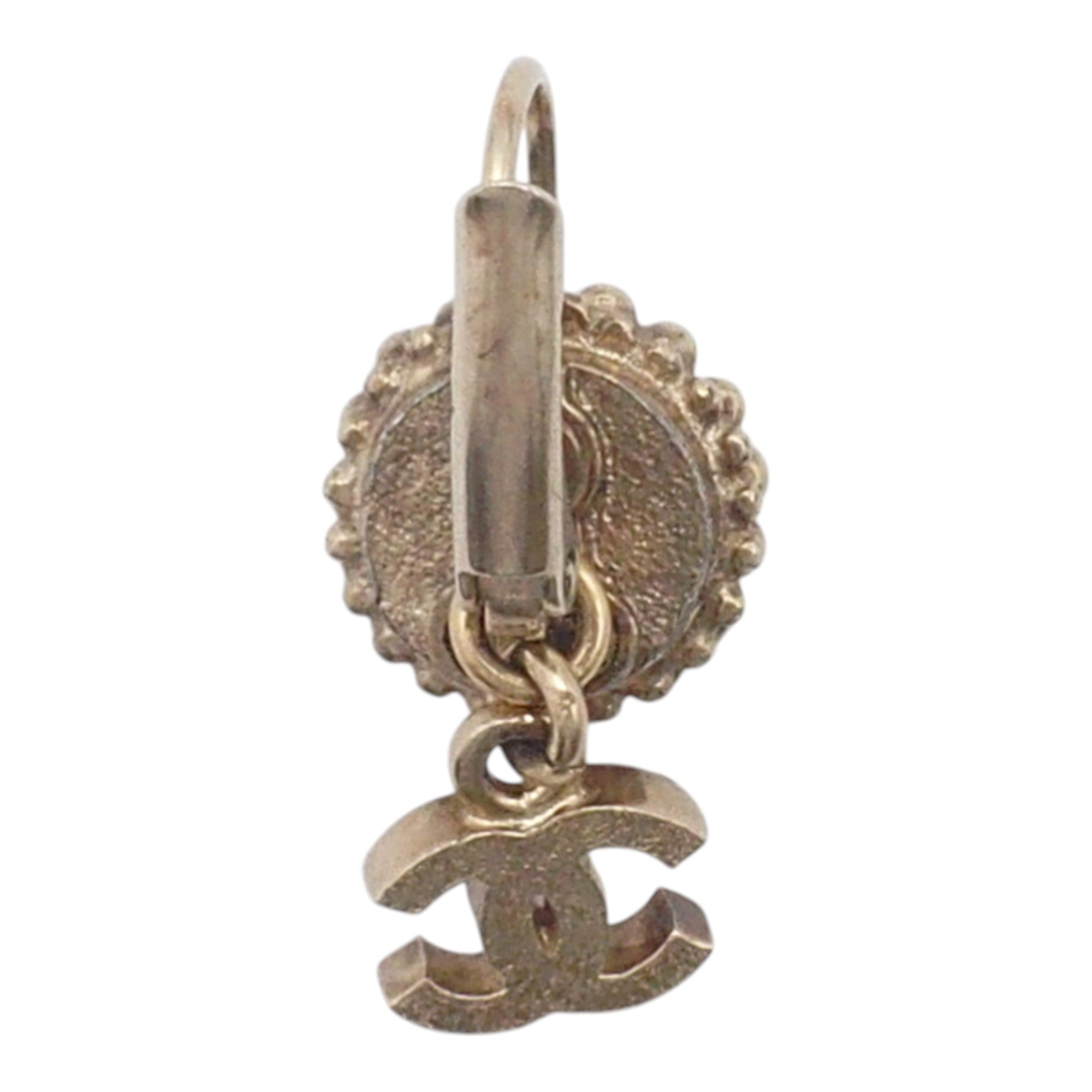 CC Gold Plated Faux Pearl Strass Clip On Earrings - Image 5