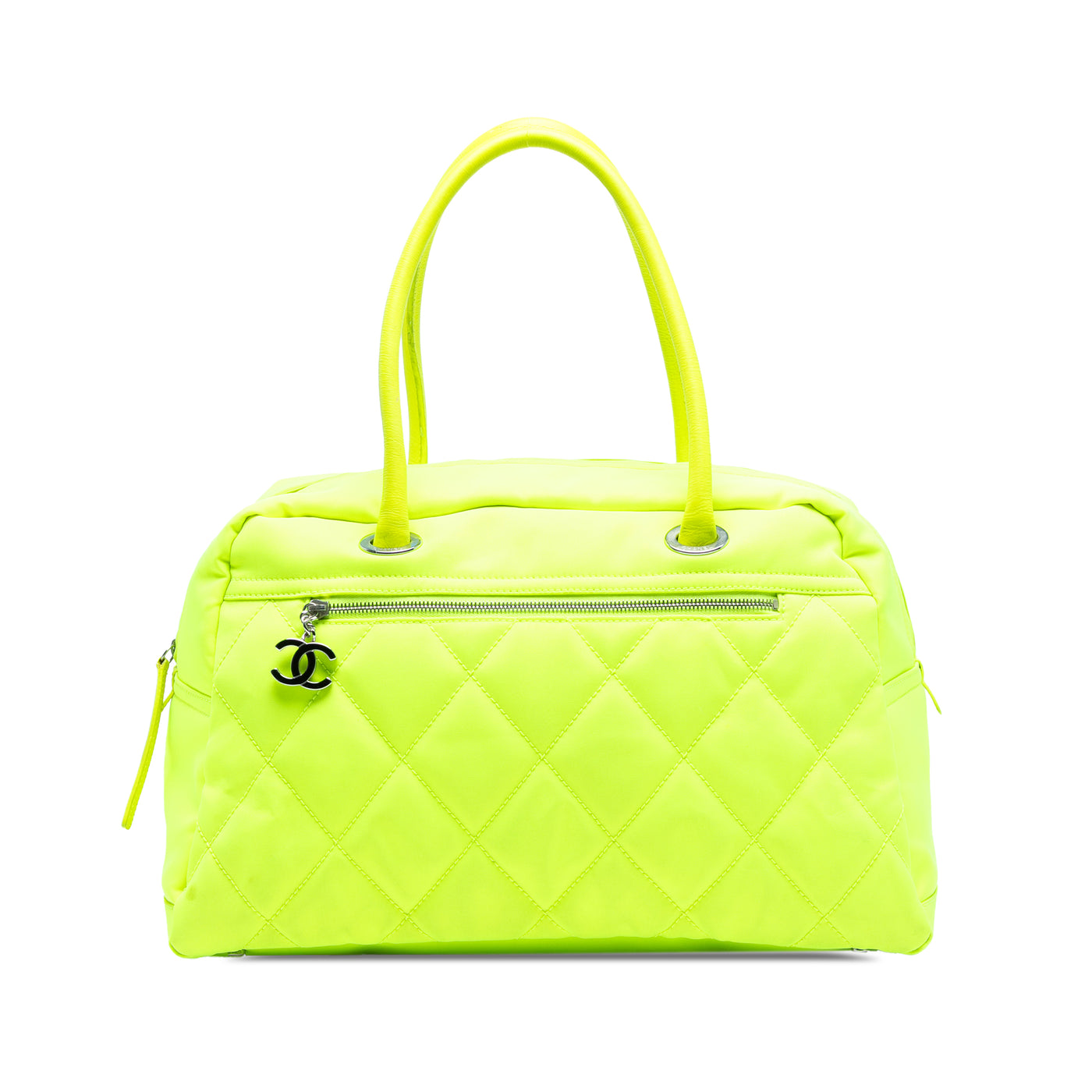 Paris Biarritz Quilted Canvas Fluo Duffle Bag - Image 1