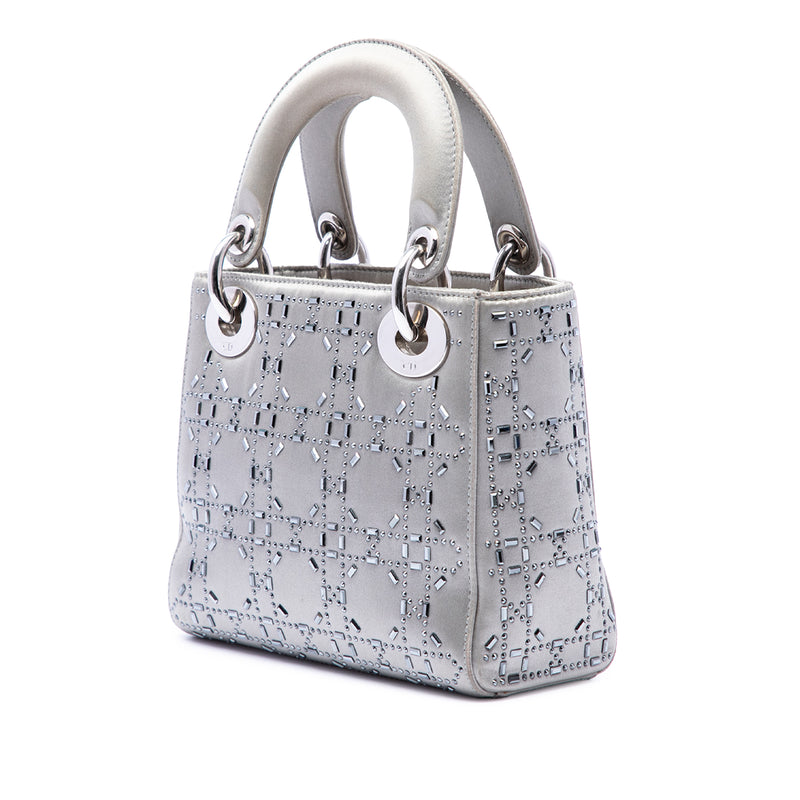 Mini Satin Cannage Crystal Embellished Lady Dior - Image 2