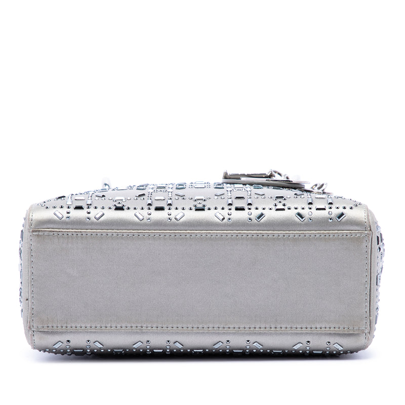 Mini Satin Cannage Crystal Embellished Lady Dior - Image 3