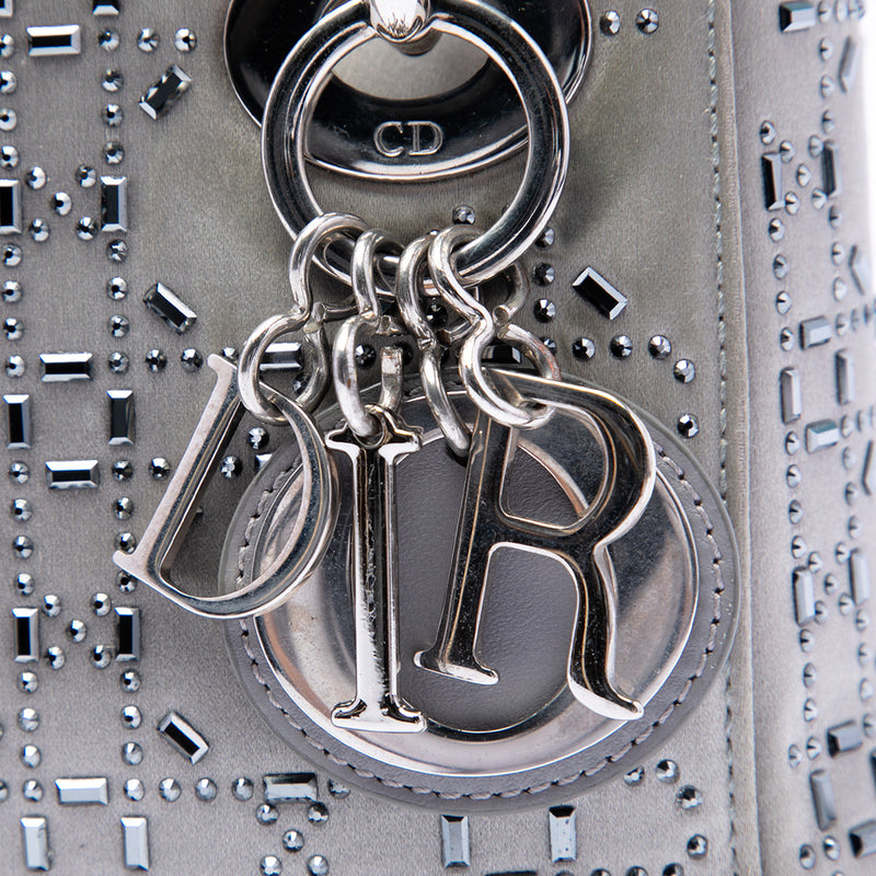 Mini Satin Cannage Crystal Embellished Lady Dior - Image 5