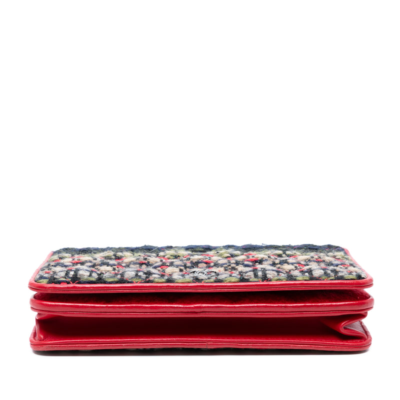 CC Quilted Tweed Wallet On Chain - Image 3