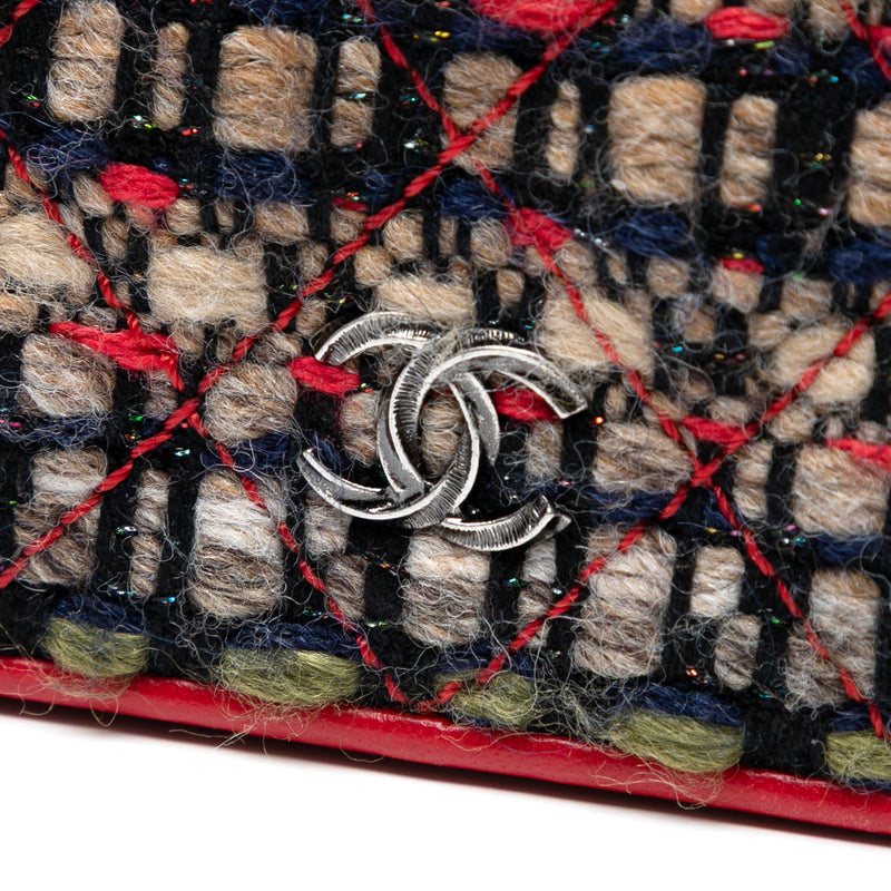 CC Quilted Tweed Wallet On Chain - Image 5