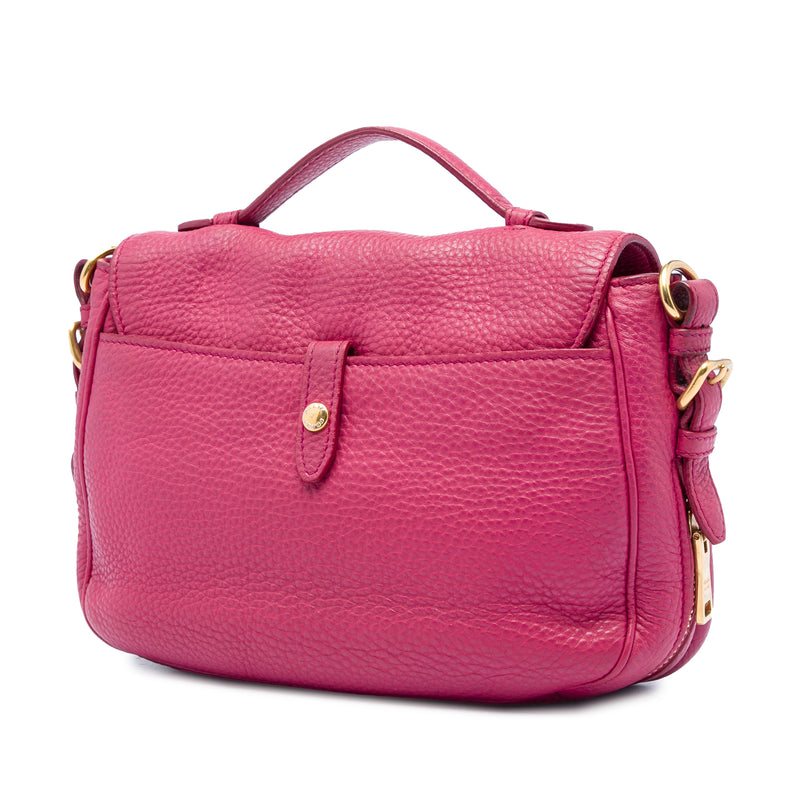 Vitello Daino Push Lock Double Buckle Messenger Bag - Image 2