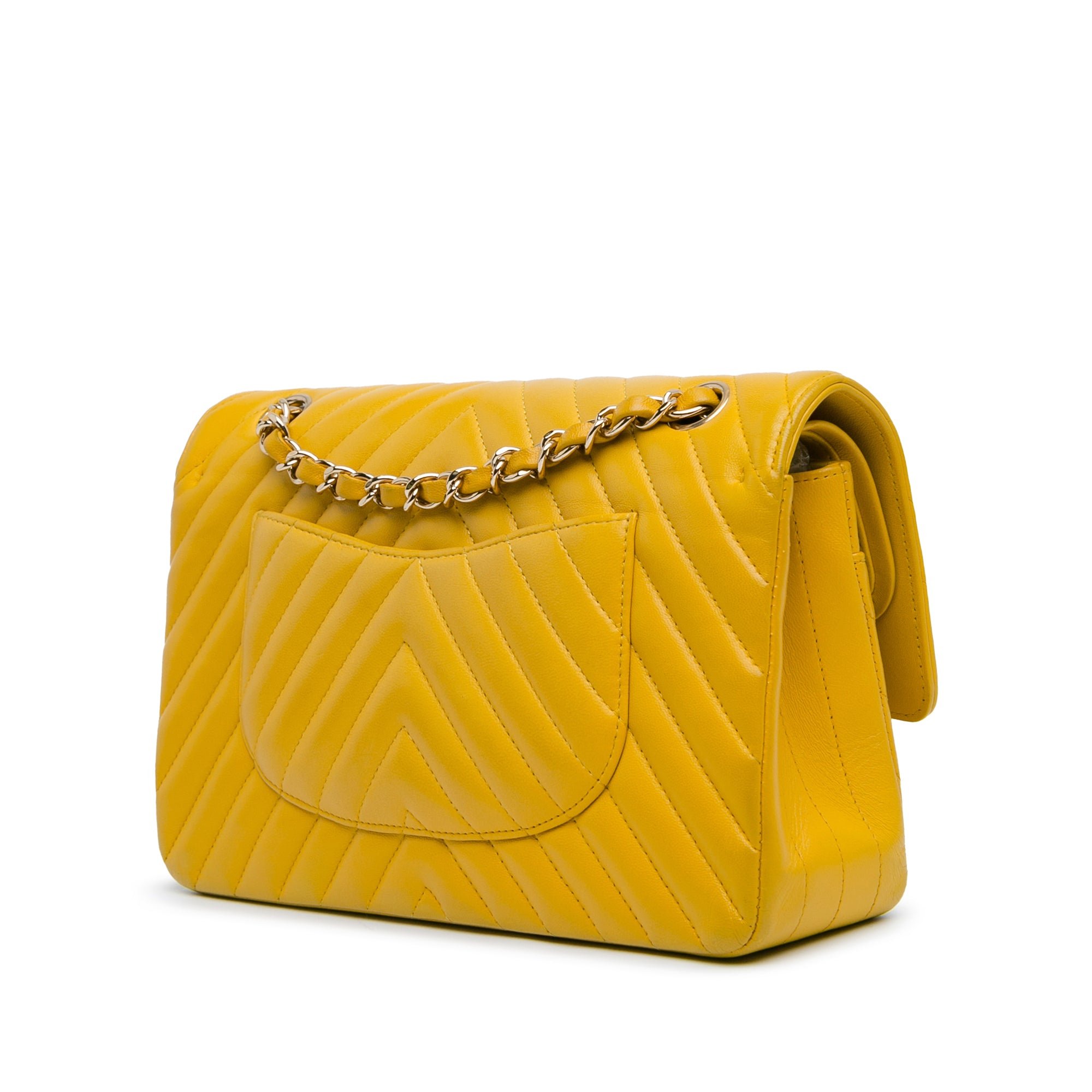 Medium Classic Chevron Lambskin Double Flap - Image 2
