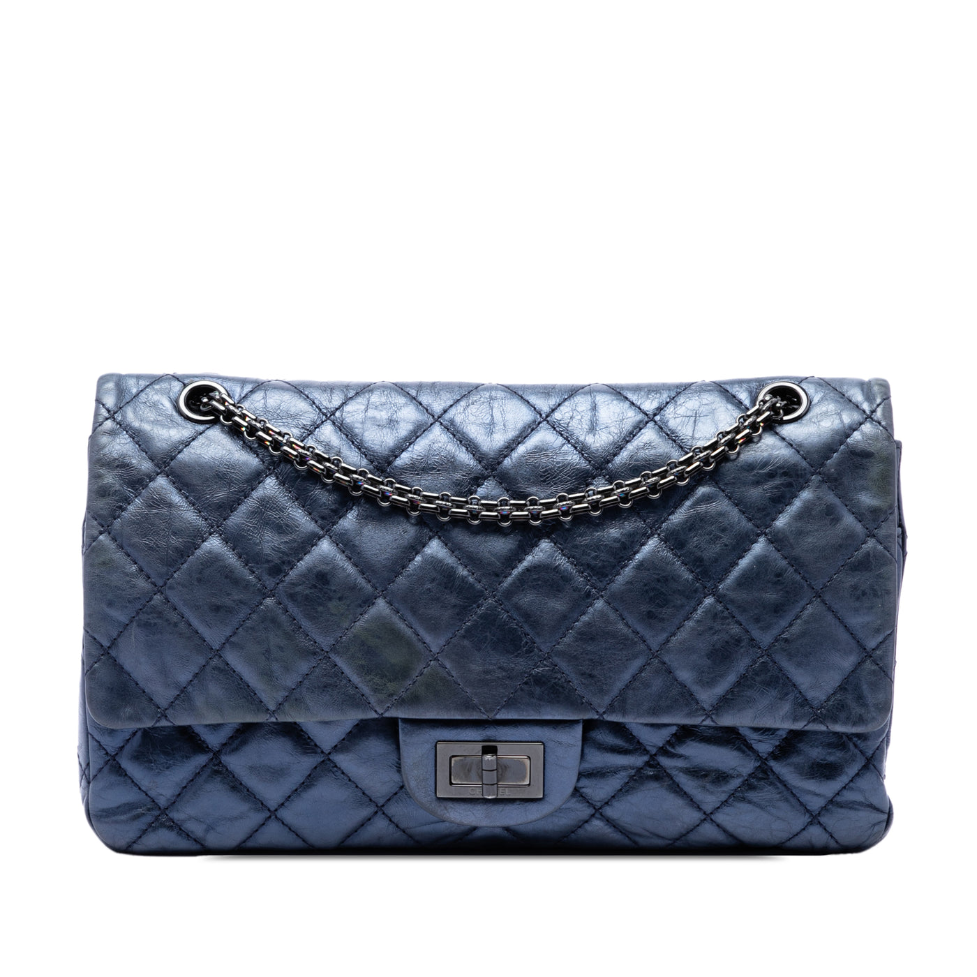 Quilted Metallic Aged Calfskin Reissue 2.55 Double Flap 227 - Image 1