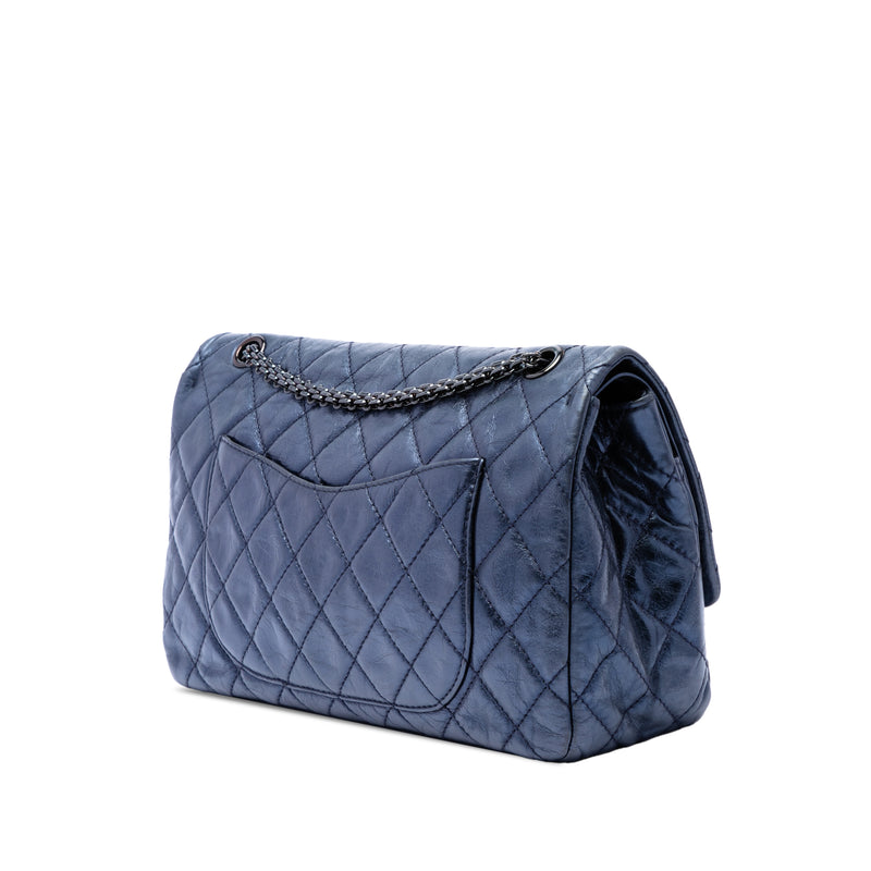 Quilted Metallic Aged Calfskin Reissue 2.55 Double Flap 227 - Image 2