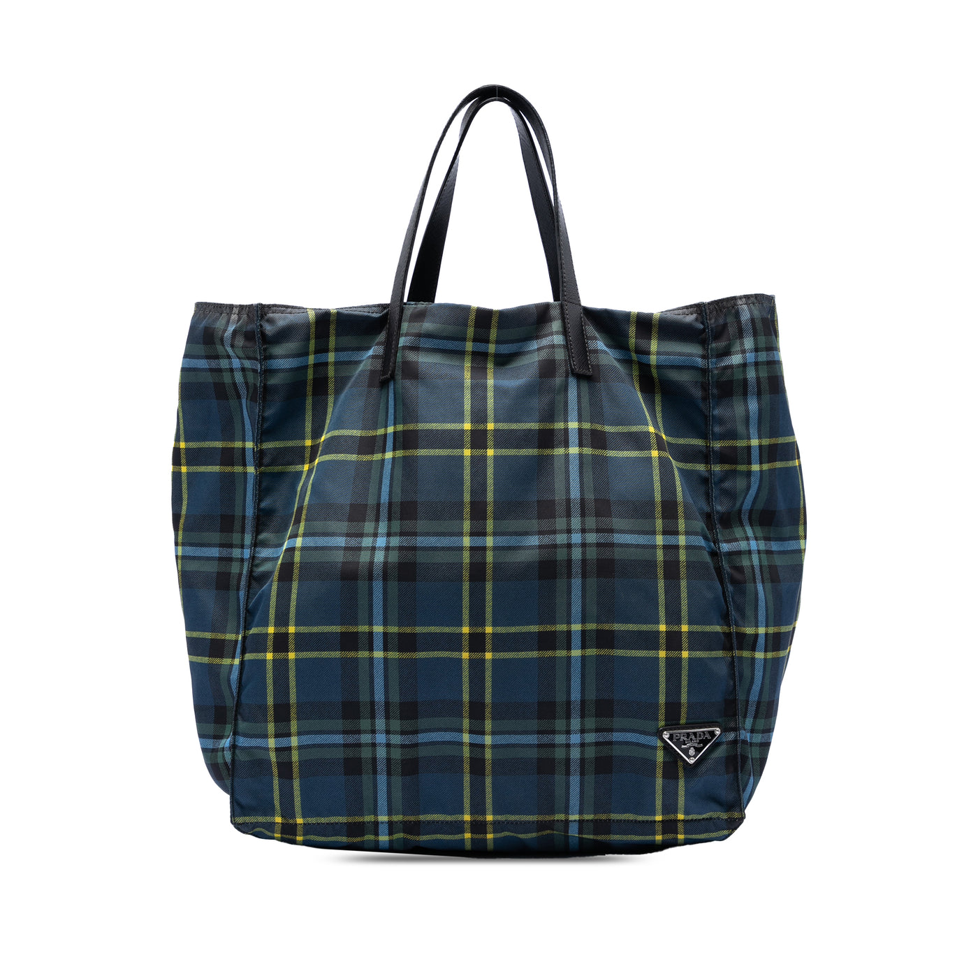 Tessuto Stampato Plaid Tote - Image 1
