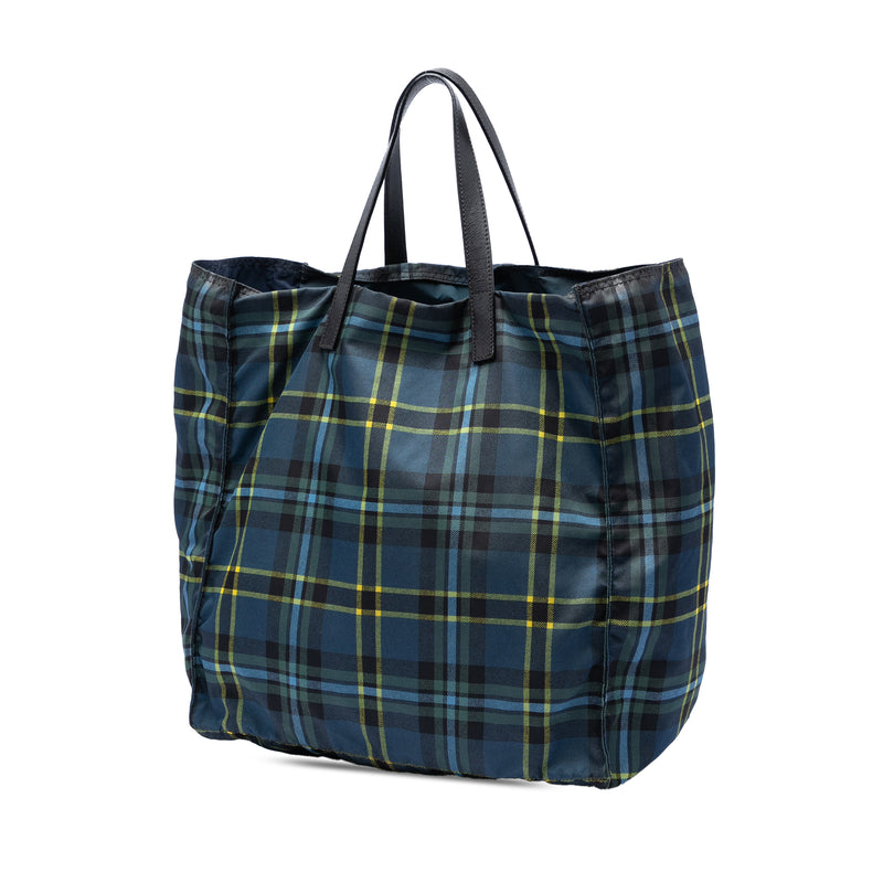 Tessuto Stampato Plaid Tote - Image 2