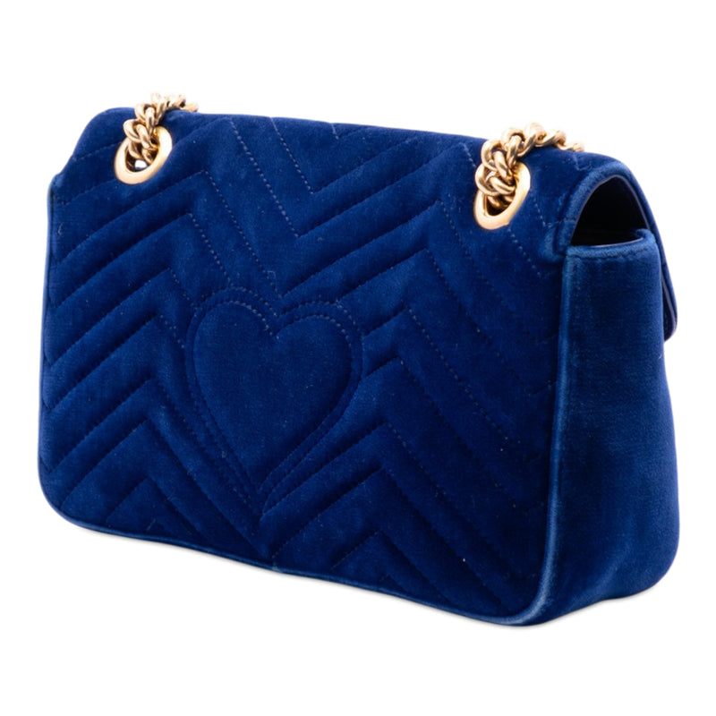 Medium GG Marmont Matelasse Velvet Shoulder Bag - Image 2