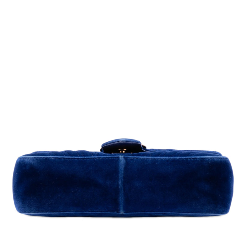 Medium GG Marmont Matelasse Velvet Shoulder Bag - Image 3
