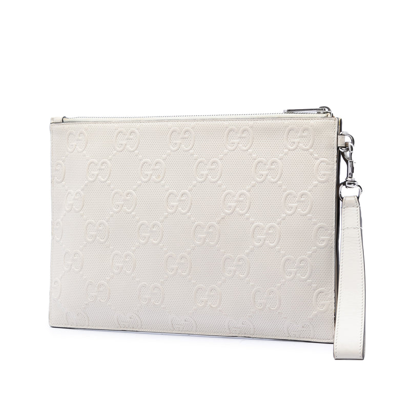 GG Embossed Perforated Calfskin Wristlet Clutch - Image 2