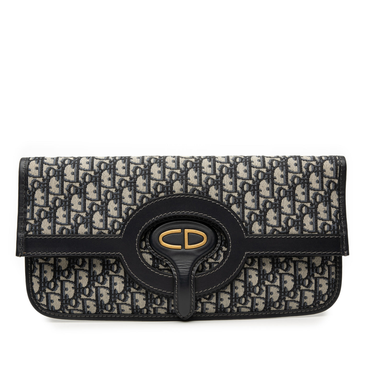 Oblique Canvas Fold Over Clutch - Image 1