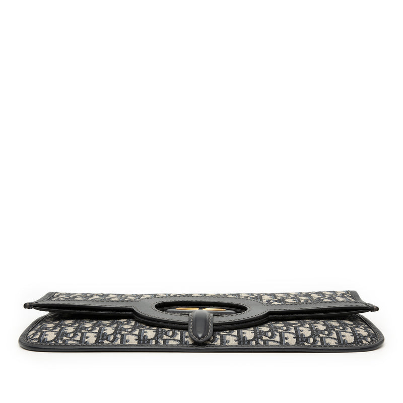Oblique Canvas Fold Over Clutch - Image 3