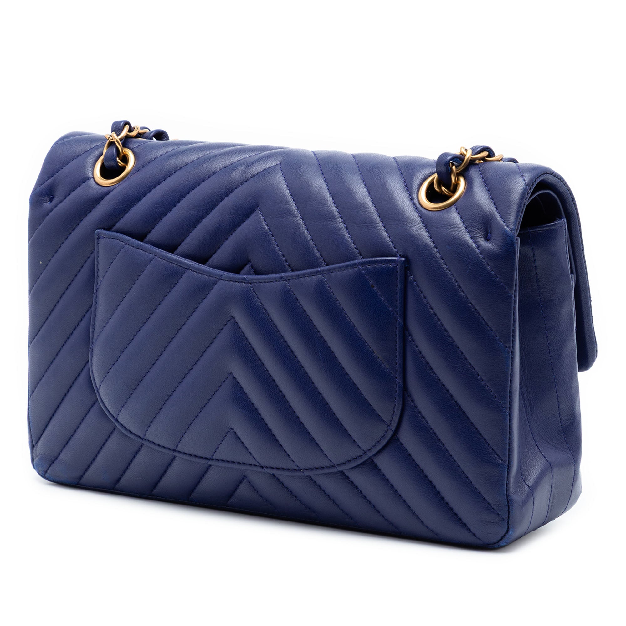 Medium Classic Chevron Lambskin Double Flap - Image 2