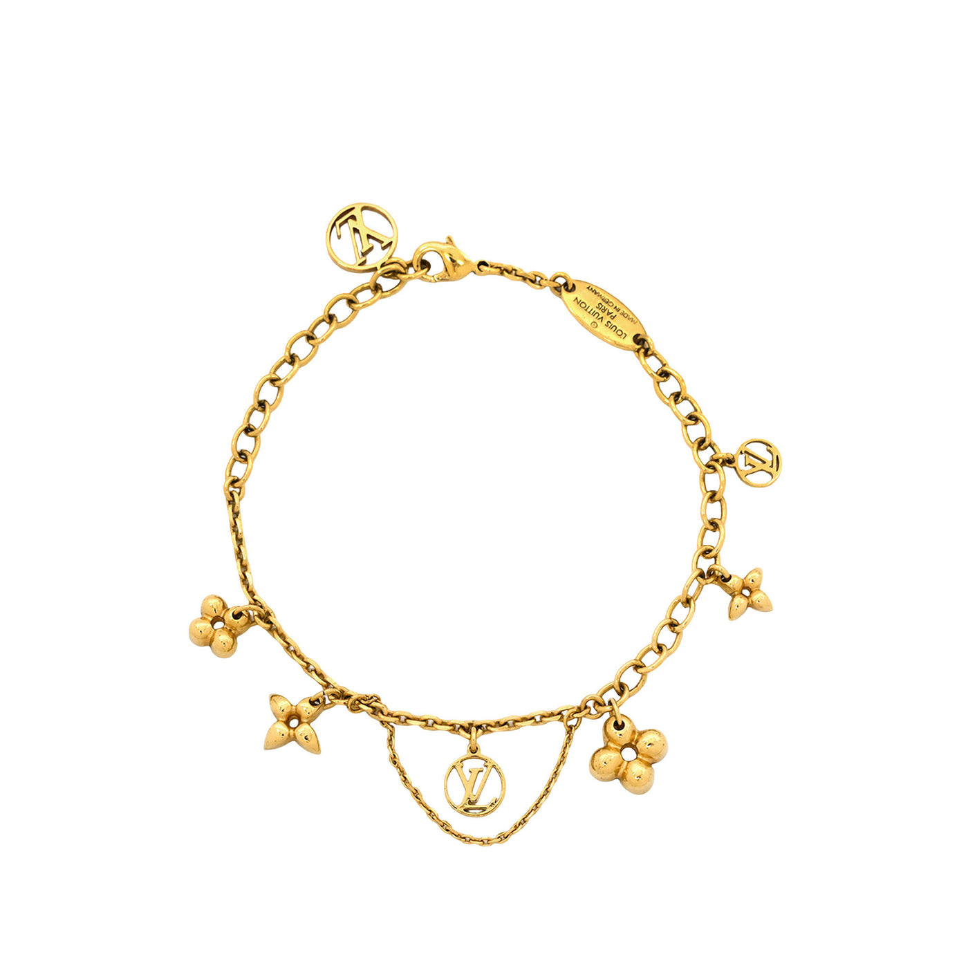 Gold Plated Monogram Blooming Supple Bracelet - Image 1