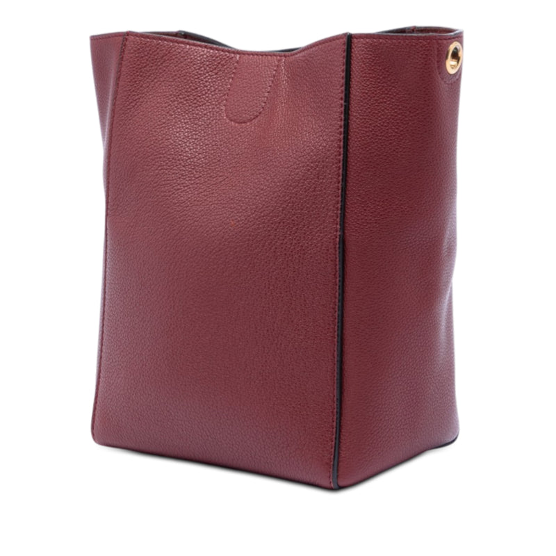 Small Leather Seau Sangle Bucket Bag - Image 2