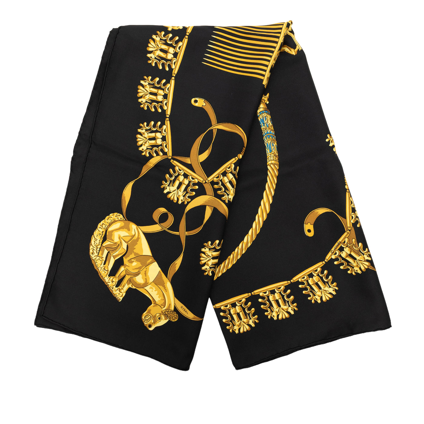 Les Cavaliers d Or Silk Scarf 90 - Image 1