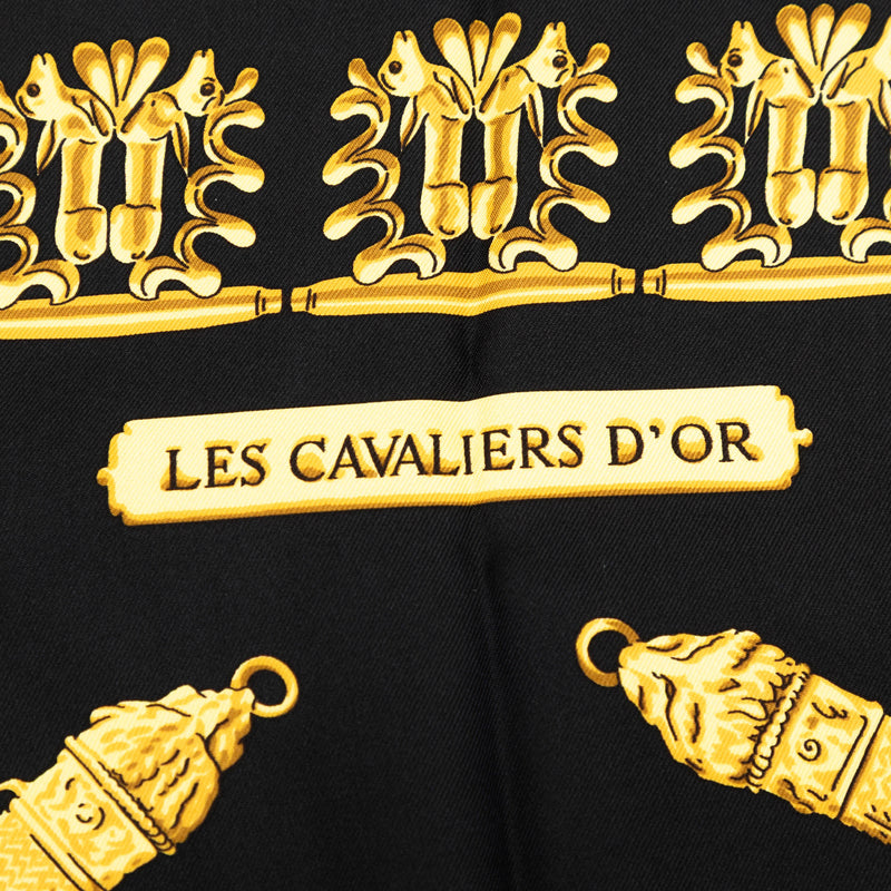 Les Cavaliers d Or Silk Scarf 90 - Image 3